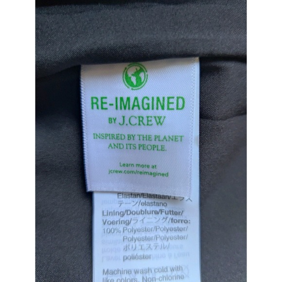 J Crew Skirt Women's 4P Leopard Brown Linen No 2 Pencil Career Work Knee Length - Picture 7 of 7